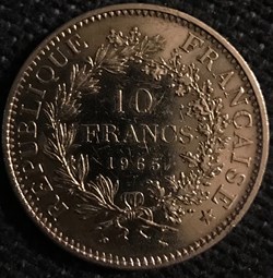 10 Frs Hercule 1965