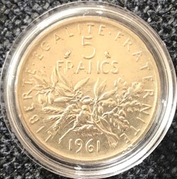 5 francs Argent Semeuse 1961