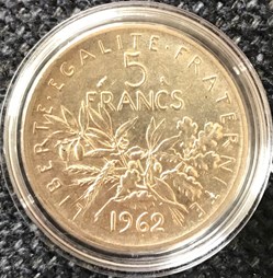 5 francs Argent Semeuse 1962