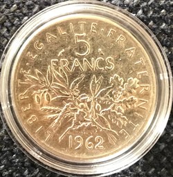 5 francs Argent Semeuse 1962