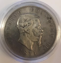 5 LIRE VITTORIO EMANUELE II 1871M