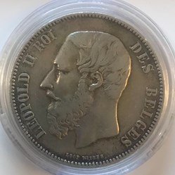 5 FRS LEOPOLD II 1876