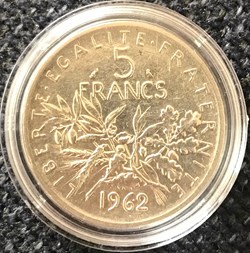 5 francs Argent Semeuse 1962