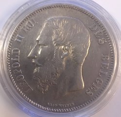 5 FRS LEOPOLD II 1869