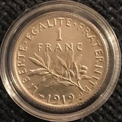 1 franc Argent Semeuse 1919