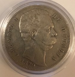 5 LIRE UMBERTO I 1879R