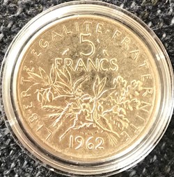 5 francs Argent Semeuse 1962