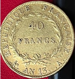 40 Frs OR Napoléon AN13 A 1804-1805