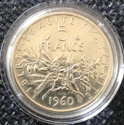 5 francs Argent Semeuse 1960