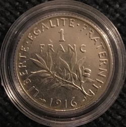 1 franc Argent Semeuse 1916