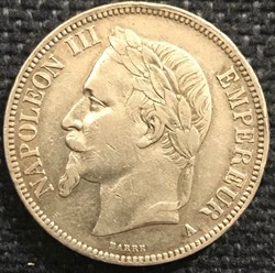 5 Frs Napoleon III 1867A