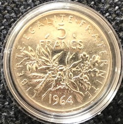 5 francs Argent Semeuse 1964