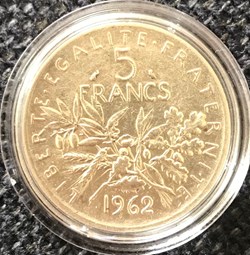5 francs Argent Semeuse 1962