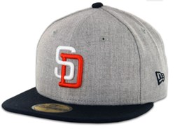 New Era 59Fifty San Diego Padres Fitted Hat Tony Gwynn Heather Grey Dark Navy