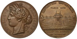 France; 1878 Paris Exhibition medal; Oudiné