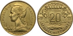 Comoros, 20 Francs, KM E5, KM 008 Essai