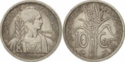 French Indochina, 10 centimes, KM 21.x