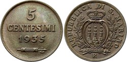 San Marino, 5 Centisimi, KM 12