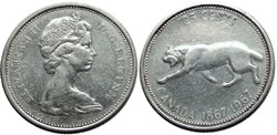 25 ¢, 1967, KM 68