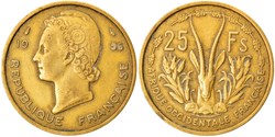 French West Africa, 25 Francs, KM 7