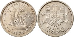 Portugal, 2.50 Escudos, KM 590