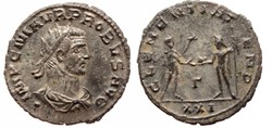 PROBUS RIC 921 OFFICINA 3 Unlisted with dot underneath emperors bust SOLD