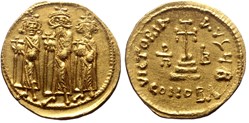 Sear 0769 Heraclius with Heraclius Constantine, and Heraclonas
