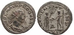 PROBUS RIC 921 OFFICINA 4 unpublished with dot underneath emperors bust SOLD
