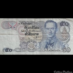 THAÏLANDE - P 90 B - 50 BATH - 1985/96