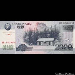 COREE DU NORD - P 74 - 2000 WON - 2012