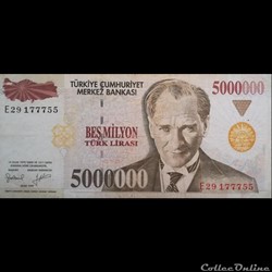 TURQUIE - P 210 A - 5000.000 LIRA - 1997