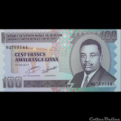BURUNDI - P 44 B - 100 FRANCS 2011