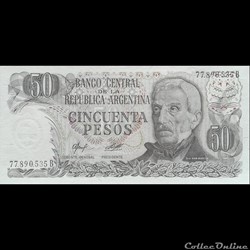 ARGENTINE - P 301 B (1) - 50 PESOS - 1977