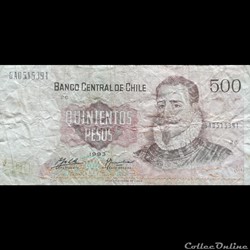 CHILI - P 153 D (3) - 500 PESOS - 1993