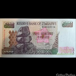 ZIMBABWE - P 11 B - 500 DOLLARS - 2004