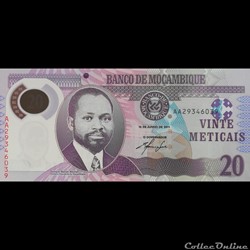 MOZAMBIQUE - P 149 A - 20 METICAIS - 2011