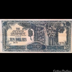 MALAYA - P M7 C - 10 DOLLARS - 1944