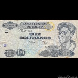 BOLIVIE - P 238A - 10 BOLIVIANOS - 2013