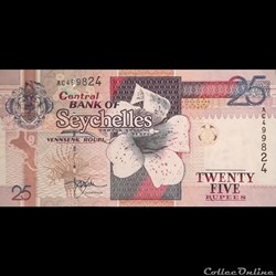 SEYCHELLES - P 37 A - 25 RUPEES - 1998