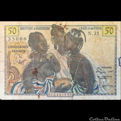 TOGO - P 45 - 50 FRANCS - 1956