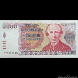 ARGENTINE - P 318 - 5.000 PESOS - 1984-85