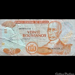 BOLIVIE - P 239A - 20 BOLIVIANOS - 2013