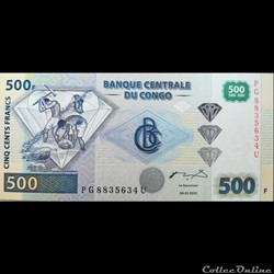 CONGO - P 096 - 500 FRANCS - 2002