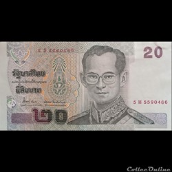 THAÏLANDE - P 109 M - 20 BATH - 2003