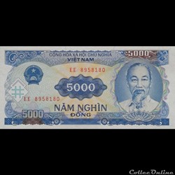VIÊT NAM - P 108 - 5.000 DÔNG - 1991