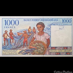 MADAGASCAR - P 76 A - 1000 FRANCS - 1994