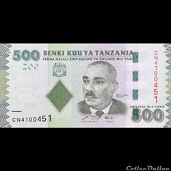TANZANIE - P 40 - 500 SHILINGI - 2010