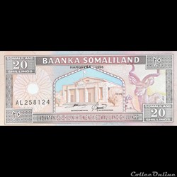 SOMALILAND - P 03 B - 20 SHILLINGS - 1996