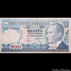 TURQUIE - P 195 A - 500 LIRA - 1983