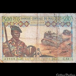 MALI - P 12 C - 500 FRANCS - 1973-84